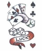Realistische casino tattoos 1 vel